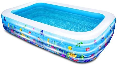 100"x 66"x 23" Inflatable Swimming Pool for Adult, Kids