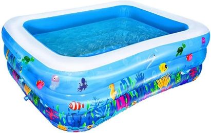 70"x 51"x 21" Inflatable Swimming Pool for Adult, Kids