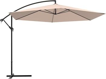 12 FT Outdoor Patio Umbrella Pool Beach Umbrella for Garden Backyard, Champagne