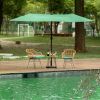 Outdoor Patio 13'*6.5' Rectangular Market Umbrella,Shade-providing Fixture with Crank Lift