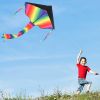 3 Pack Rainbow Delta Kite, Kites for Kids Adults Easy to Fly, Great Outdoor Activities Beach Games for Kids, with Line and Handle