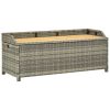 Garden Storage Bench 47.2" Poly Rattan Gray