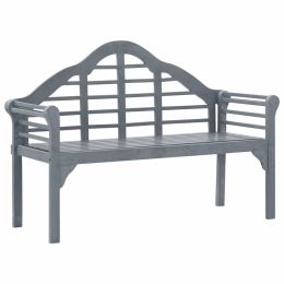 Garden Bench Gray Wash 53.1" Solid Acacia Wood