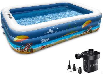 FUNAVO 100" X 71" X 22" Full-Sized Family Inflatable Swimming Pool