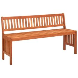 Garden Bench 53.9" Solid Eucalyptus Wood
