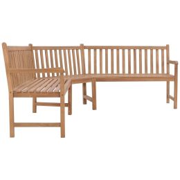 Garden Corner Bench 79.5"x79.5"x35.4" Solid Teak Wood