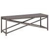 Garden Bench 47.2" Poly Rattan Gray