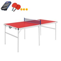 183*91*76cm Foldable Ping Pong Table Red  RT