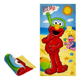 Beach Towel - Sesame Street Lola Sandcastle - Oversized 58" x 28" - For Pool, Bath, Yoga, Gym, Travel, Camping, Beach Cart & Beach Chairs