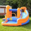 Inflatable Jumper Bounce House - Jump 'n Slide Bouncer, Kids Slide Park Jumping Castle Plus Heavy Duty Blower, Water Sprinkler, Stakes, Repair Patches