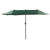 Outdoor Patio 13'*6.5' Rectangular Market Umbrella,Shade-providing Fixture with Crank Lift