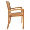 2-Seater Stacking Garden Bench 50.6" Solid Teak Wood