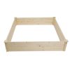 Free shipping 122*122*25.5cm Outdoor Wooden Raised Garden Bed Planter for Vegetables, Grass, Lawn, Yard  YJ