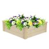Free shipping  61*61*20cm Outdoor Wooden Raised Garden Bed Planter for Vegetables, Grass, Lawn, Yard  YJ