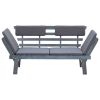 Garden Bench with Cushions 2-in-1 74.8" Gray Solid Acacia Wood