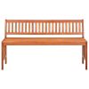 Garden Bench 53.9" Solid Eucalyptus Wood
