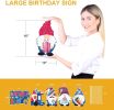 CiniQy Happy Birthday Yard Sign 16" Waterproof Birthday Gnomes Yard Decoration