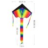 3 Pack Rainbow Delta Kite, Kites for Kids Adults Easy to Fly, Great Outdoor Activities Beach Games for Kids, with Line and Handle