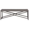 Garden Bench 47.2" Poly Rattan Gray