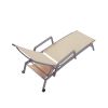 Patio Pool Backyard Porch Aluminum Lounge Chair With Armrests And Wheels