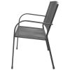 Garden Bench 42.5" Steel and Mesh Anthracite