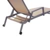 Patio Pool Backyard Porch Aluminum Lounge Chair With Armrests And Wheels
