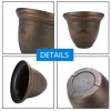 2 PACK Large Copper Plastic Garden Flower Pots Outdoor Planters Containers 16in