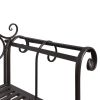 Garden Bench 52' Steel Antique Brown
