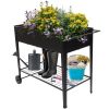 Aveyas Mobile Metal Raised Garden Bed Cart with Legs, Elevated Tall Planter Box with Wheels for Outdoor Indoors House Patio Backyard Vegetables Tomato
