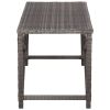 Garden Bench 47.2" Poly Rattan Gray