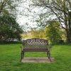 42.5 inch Outdoor Cast Aluminum Leisure Rose Couple Bench--YS