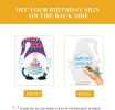 CiniQy Happy Birthday Yard Sign 16" Waterproof Birthday Gnomes Yard Decoration