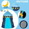 Play Tent for Boys, Kids Castle Playhouse for Children Kids Pop Up Foldable Play House Ball Pit with Sticky Balls Indoor & Outdoor Pitching Activity G