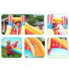 Inflatable Water Slide Backyard Water Park with Climbing Wall, Splash Pool, Water Cannon, Heavy Duty Blower, Water Sprinkler, Stakes, Repair Patches,