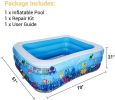 70"x 51"x 21" Inflatable Swimming Pool for Adult, Kids