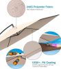 12 FT Outdoor Patio Umbrella Pool Beach Umbrella for Garden Backyard, Champagne