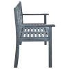 3-Seater Garden Bench 59.1" Gray Solid Eucalyptus Wood