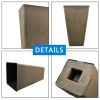 2 Pcs 20"H Tall Planters Plastic Plant Pots with Drainage, 12"W Large Square Tree Pot with Cement Pattern, Rust Brown