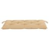 Garden Bench Cushion Beige 43.3"x19.6"x2.7" Fabric
