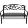 Garden Bench 50' Cast Iron Black