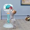 Toddler Basketball Hoop Stand Adjustable Height 2.4 ft -3.7 ft Mini Indoor Basketball Goal Toy with Ball Pump for Baby Kids Boys Girls Outdoor Outside
