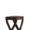 DunaWest Square Top Wooden Plant Stand with Curved Legs and Shelves, Large, Dark Brown