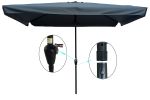 10 x 6.5ft Patio Umbrella Outdoor Waterproof Umbrella with Crank and Push Button Tilt for Garden Backyard Pool Swimming Pool Market RT