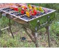 Charcoal Grills Portable BBQ - Stainless Steel Folding BBQ Camping Grill Large Portable Camping Cooking for Travel Grill Outdoor