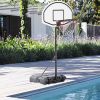 Poolside Basketball Hoop Height Adjustable Portable Basketball System Backboard Stand Kids Swimming Pool Basketball Hoop with Wheels