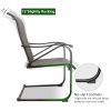 MEOOEM Patio C Spring Dining Chairs set of 2 Outdoor Textilene Metal Chairs Weather Resistant Modern Furniture for Garden Backyard