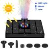 Garden Pool Bird Bath Colorful Light Solar Fountain