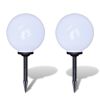 Outdoor Path Garden Solar Lamp Solar Ball Light LED 11.8" 2pcs with Ground Spike