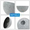 2 Pcs 10" Big Bowl Planter Pots with Drainage Holes,  Cement