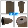 2 Pcs 20"H Tall Planters Plastic Plant Pots with Drainage, 12"W Large Round Tree Pot with Cement Pattern, Rust Brown